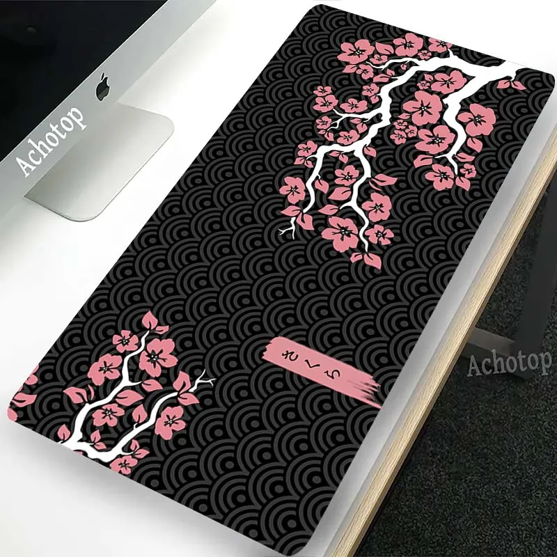 Sakura Tapetes de Jogo Mousepad dos Desenhos Animados xl Grande Tamanho Gamer Pintura Chinesa Mouse Pad Grande Teclado Mesa Computador Computador Computador Esteira do Notbook Almofadas - Imagem 5