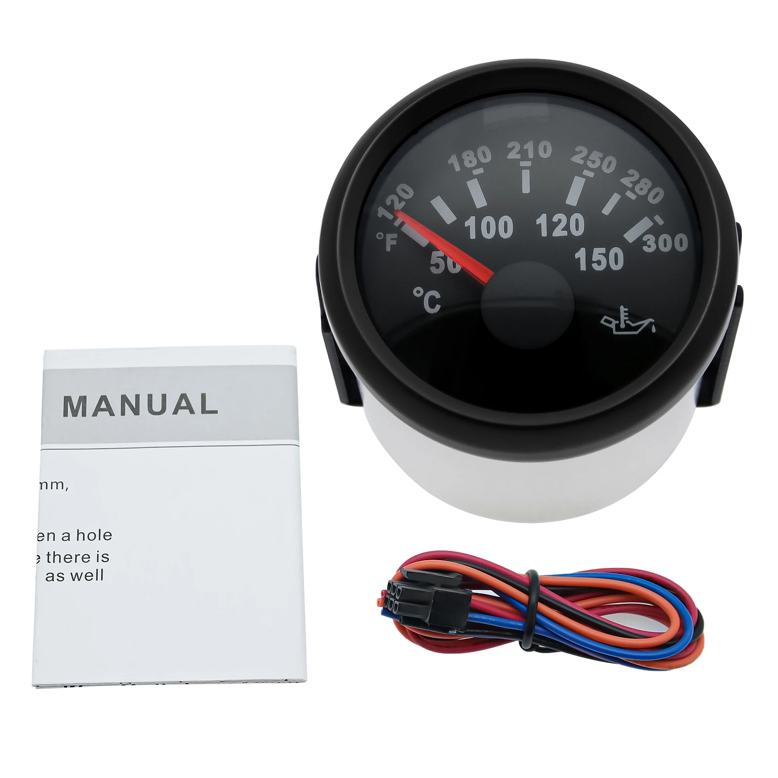 50 ~ 150 Celsius Öl Temp Gauge Mit Rot Hintergrundbeleuchtung & Sensor für  Motorrad Boot Auto Lkw 52mm Öl temperatur Gauge - AliExpress