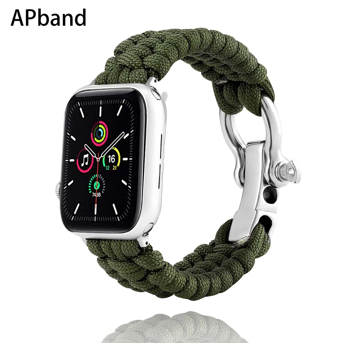 

Ремешок нейлоновый для Apple watch band 45 мм 41 мм 44 мм 40 мм 49 мм, наружный браслет для выживания для iWatch series se 6 7 8 ultra