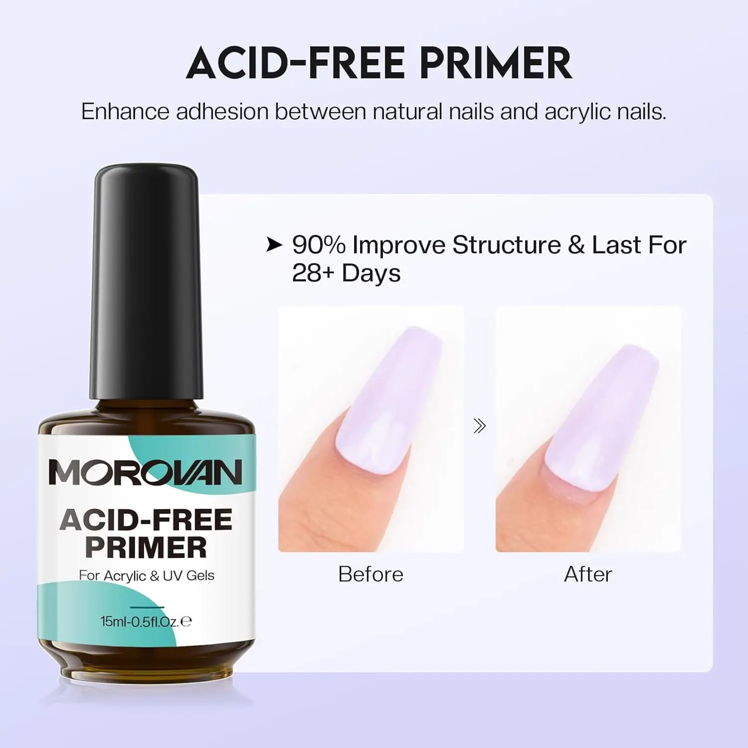 Acrylic Liquid for Nail Extension with Nail Prep Dehydrator Acid-Free Primer For DIY Lover- MMA-Free Fomula Acrylic Liquid Kit