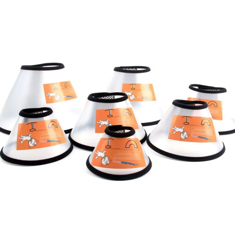 Puppy Dog Cone Elizabethan Collar Pet Dog Protective Wound Healing Prevent Lick Collars Mascotas Isabelino Perro 7 Sizes