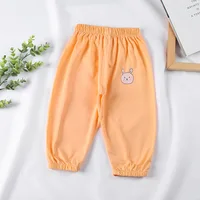 Children's Cotton Anti Mosquito Pants Baby Boys and Girls Thin Loose Casual Bloomers 1 2 3 4 5 Years Summer Kids Pants 4