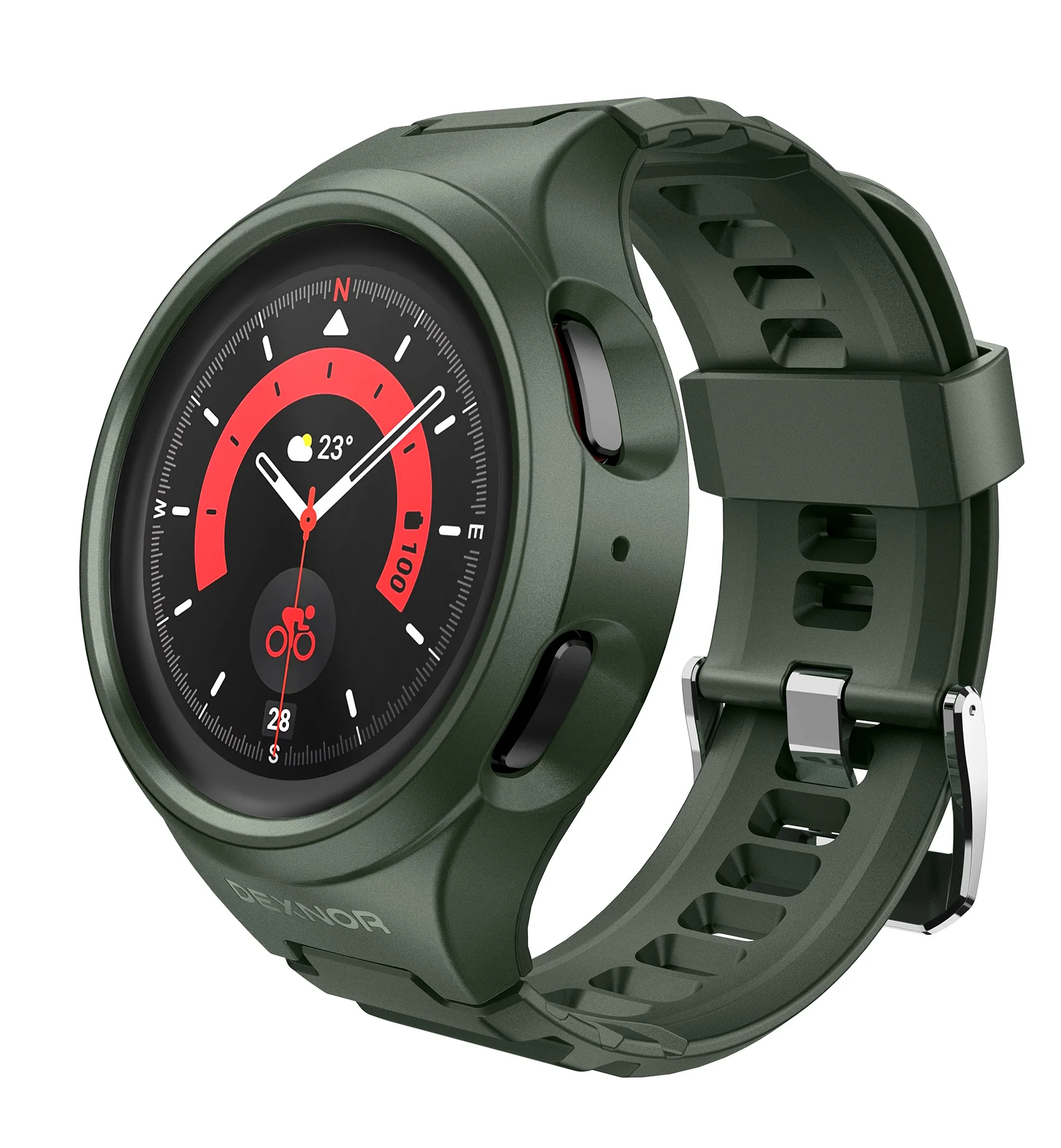 Dexnor Per Samsung Galaxy Watch 5 Pro Band Con Custodia 45Mm(2022) Custodia Robusta Antiurto Con Design Uni-Body Con Cinturino Regolabile