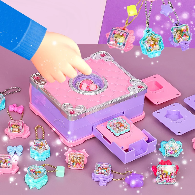 DIY Sticker Jewellery Mark Beauty Fashion Toys Princess Magic Book Creative Handmade 3D Sticker Machine Game Party Gift Girl Sticker Jewellery Toy