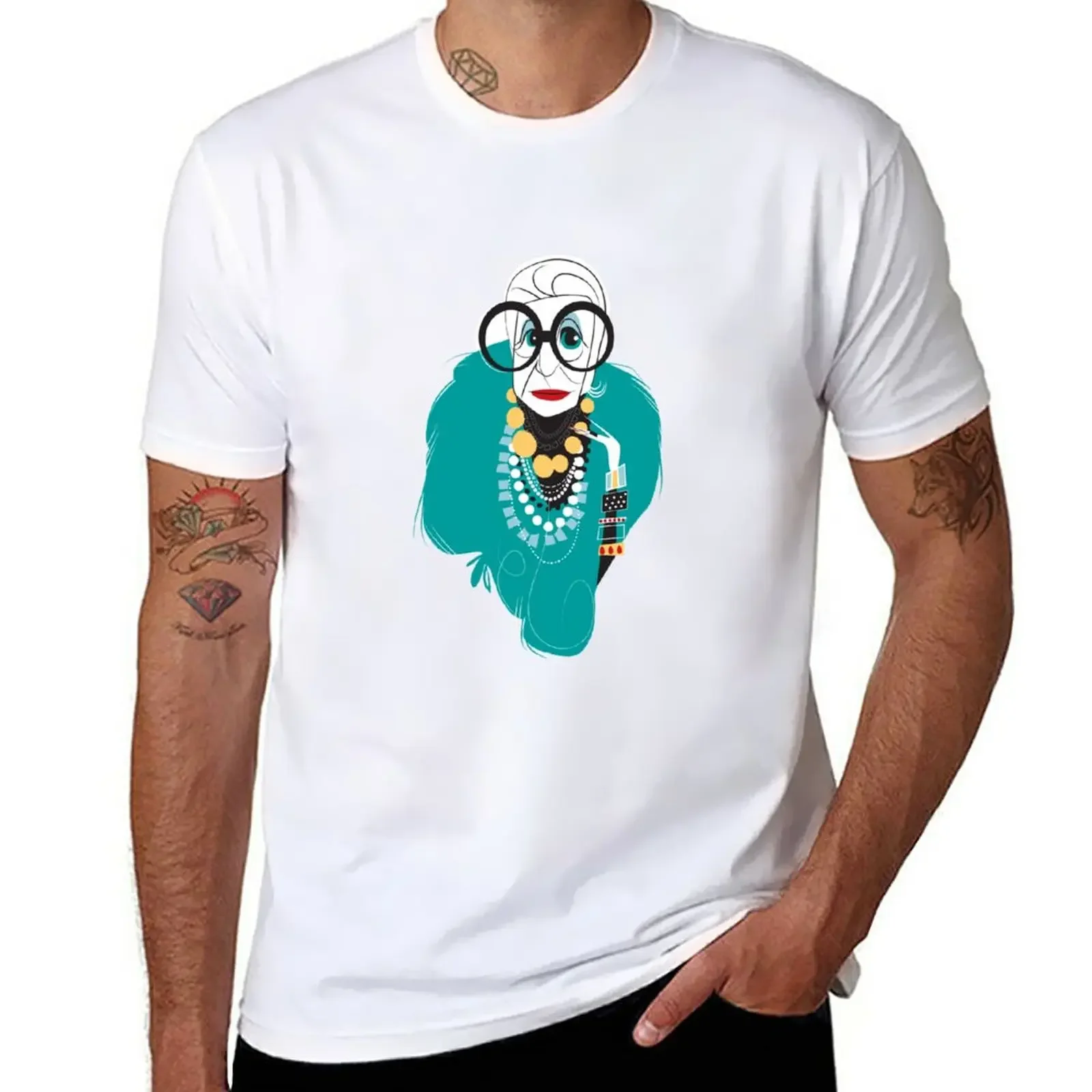 

Iris Apfel T-Shirt korean fashion oversized black t-shirts for men