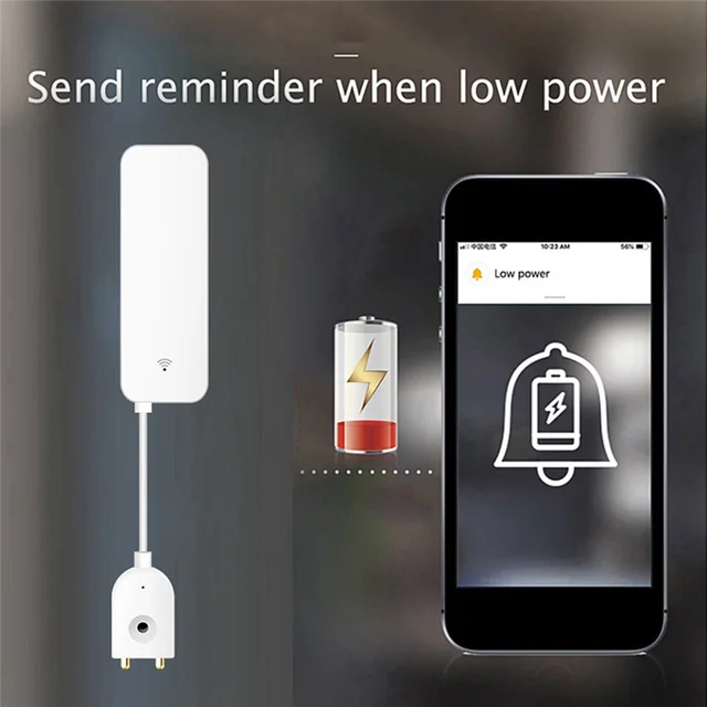 AA08-Tuya Zigbee Smart Water Leak Sensor Water Overflow Level Detector Security Alarm System Flood Leakage Sensor 4