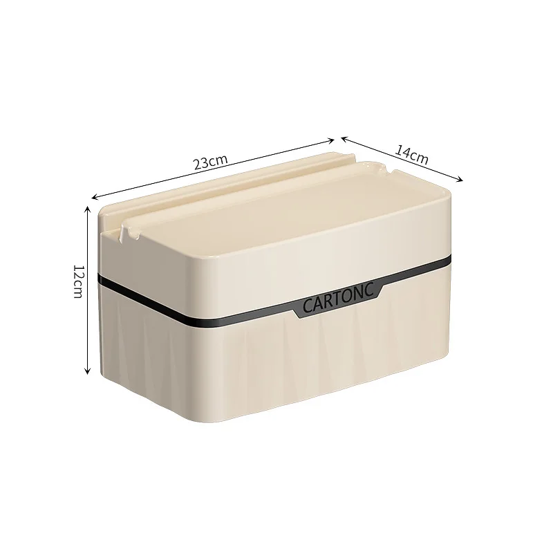 Wall-mounted tissue box, no punching toilet paper supplies, waterproof paper drawer for storage toilet roll holder tissue holder