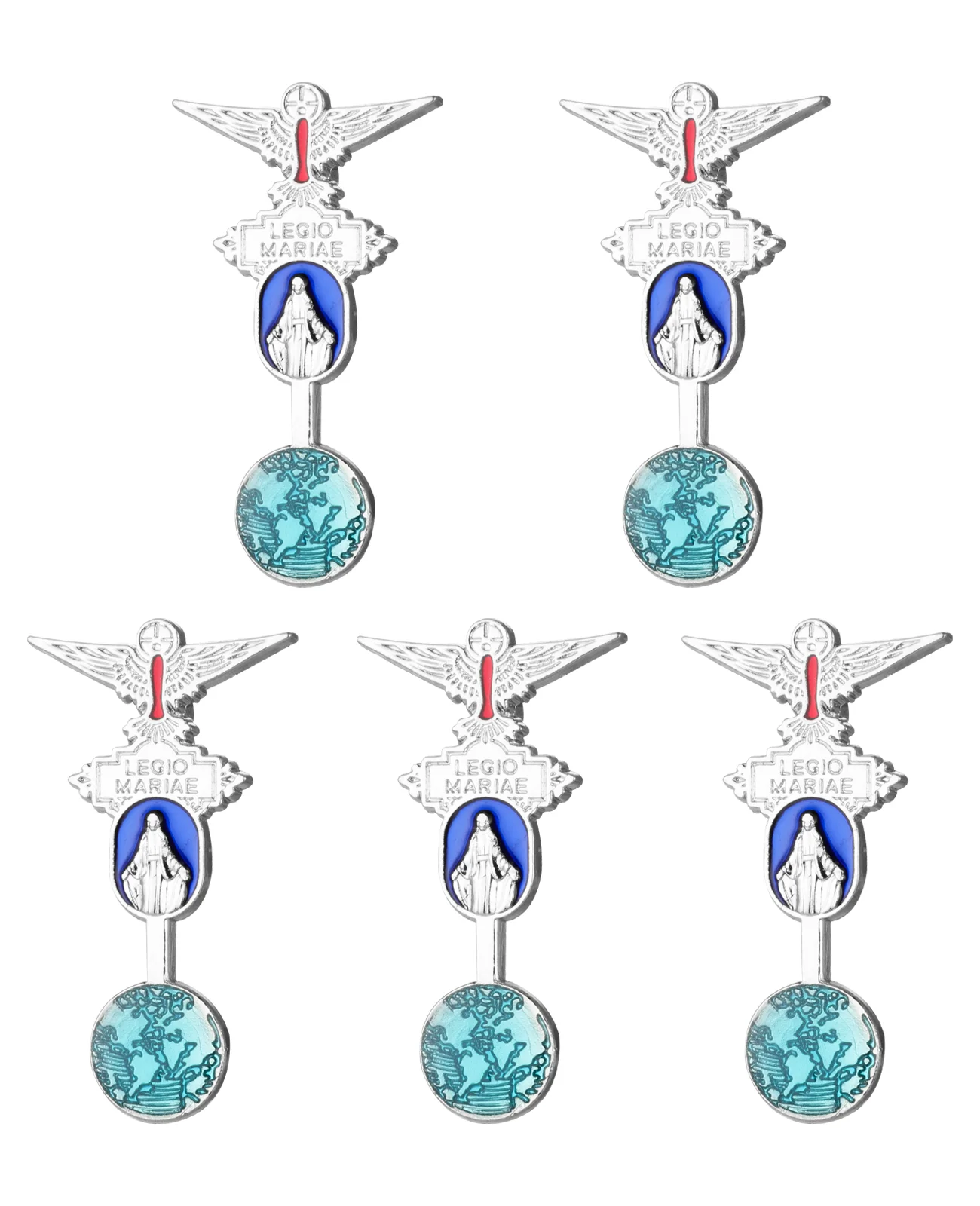 Diyalo 5 Teile/los LEGIO MARIAE Heiliger Geist Taube Medaille Milagrosa Brosche Unsere Liebe Frau Broschen Pins Religiöse Schmuck Sacraments Geschenke – Detail 6