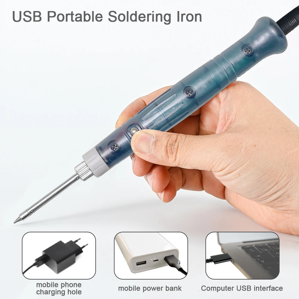 rework station Portable USB Soldering Iron Professional Electric Heating Tools Rework Indicator Light Handle Welding Gun outdoor Repair Tool inverter arc welder