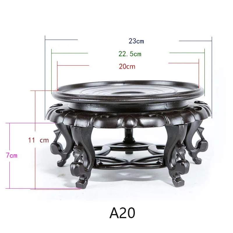 23-29cm Plant Stand Plastic Display Stand Base Plant Holder Black Fishbowl Indoor Holder Vase Display