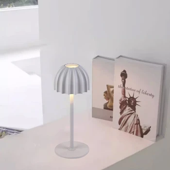 Usb Led Table Lamp Wireless Touch Bedside Table Adjustable Color Temperature Rechargeable Battery Powered Small Table Lamp 1
