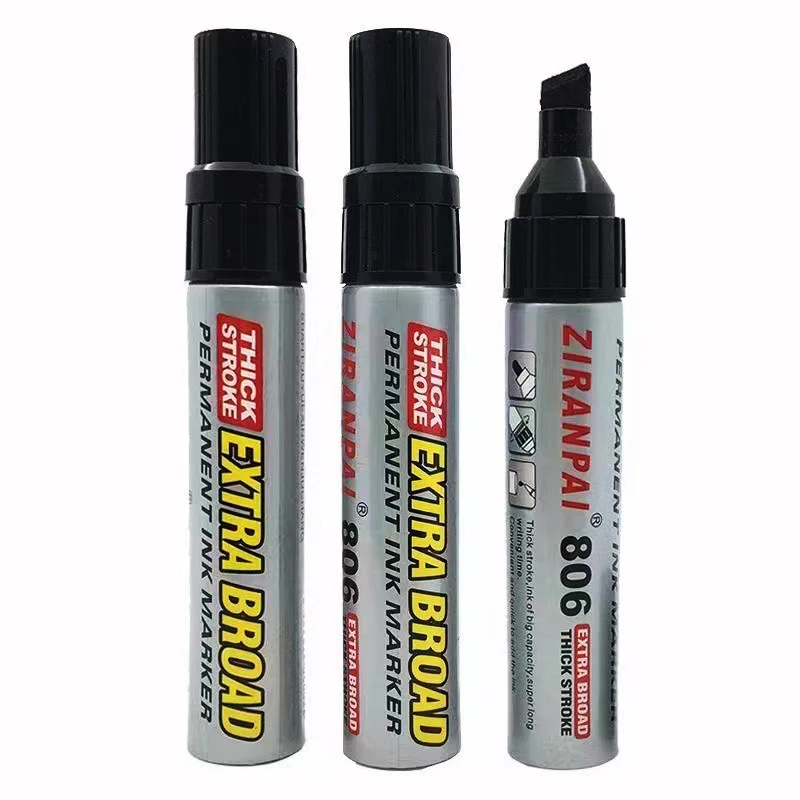 3 Color Large-Capacity Marker 10mm Nib Oil-Based Big-Ended Marker Pen Refillable Waterproof Non-Erasable permanent marker pen marker pens permanent marker permanent markers markers pen art markers paint pen art marker pen