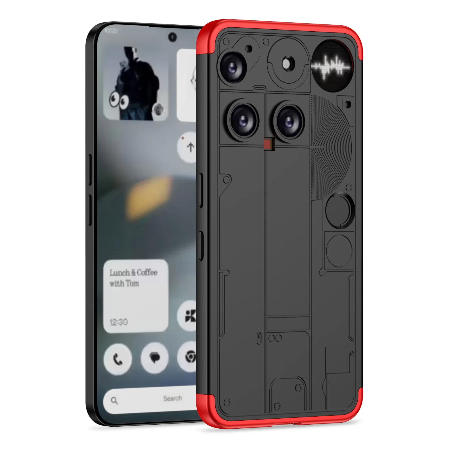 Matte Hard PC Shockproof 360 Full Protection Case with Three-Stage Combination Cover