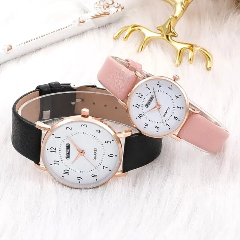 Quartz Watch Fashion Couple Watches Womens Watch 2PCS Lovers Set Watches For Rose Gold