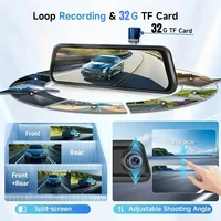 9.66"IPS Touch Screen Mirror Dash Cam Front and Rear, 4K Dual Recording, AHD Backup Camera, Night Vision, G-Sensor. Limited Time - Image 3