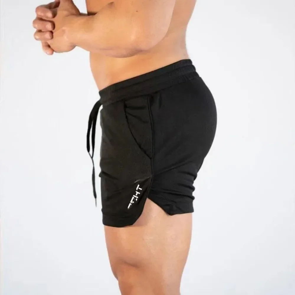 Mens Fitness Shorts For Running Training On Beach With Drawstring