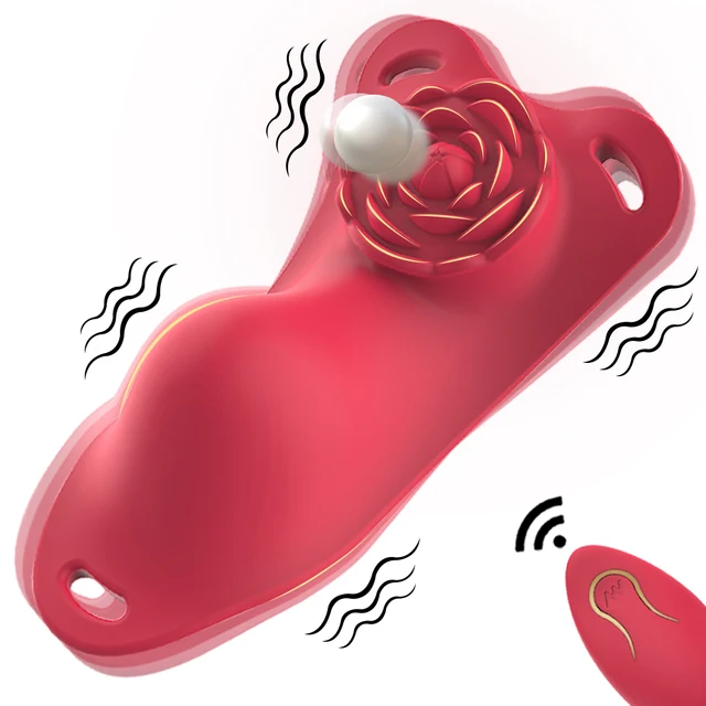 Tragbarer Höschenvibrator mit Fernbedienung, Rosen-Klitorisstimulator, Sexspielzeug für Erwachsene für Frauen, Schmetterlingsvibratoren, sexuelles Vergnügen