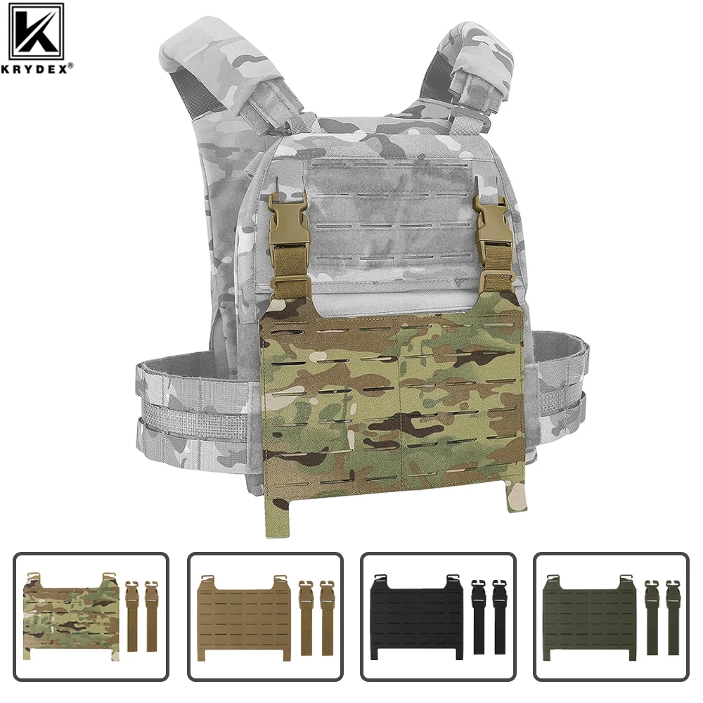 

KRYDEX Tactical MOLLE Front Panel Detachable Flap Adapt G Hook Buckle For Hunting Vest Plate Carrier Chest Rig Accessories