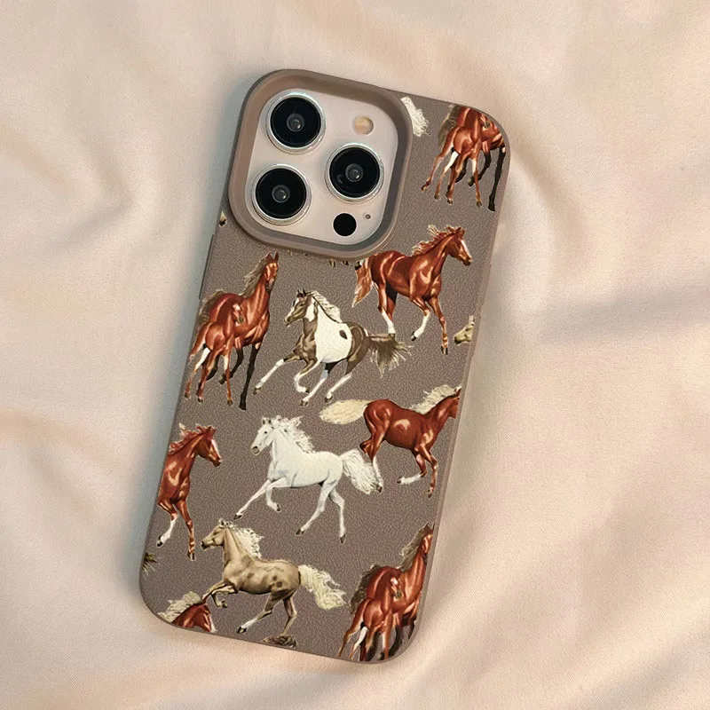 Herd of Horses Design Shockproof Soft Phone Case