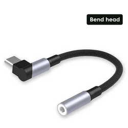 USB - C to 3.5mm Audio Adapter for Earphones and Accessories (Elbow head - Type C)