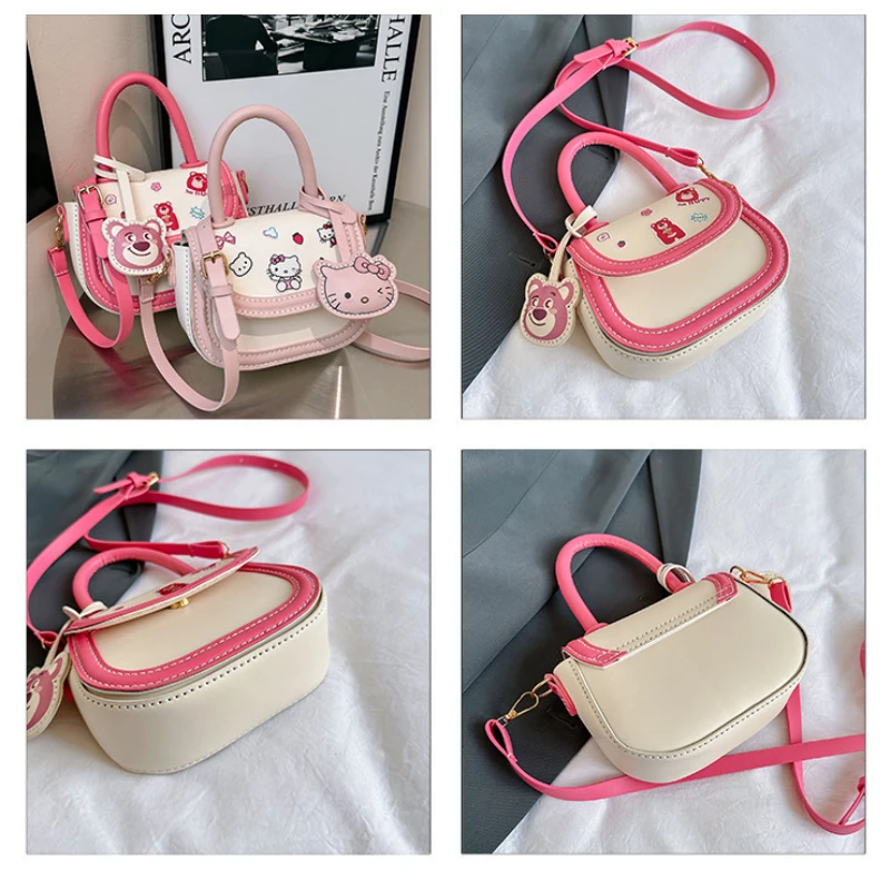 Hello Kitty Jade Cinnamon Dog DIY Handmade Bag Cute Cartoon Material Bag Saddle Portable Crossbody Bag Gift for Girlfriend