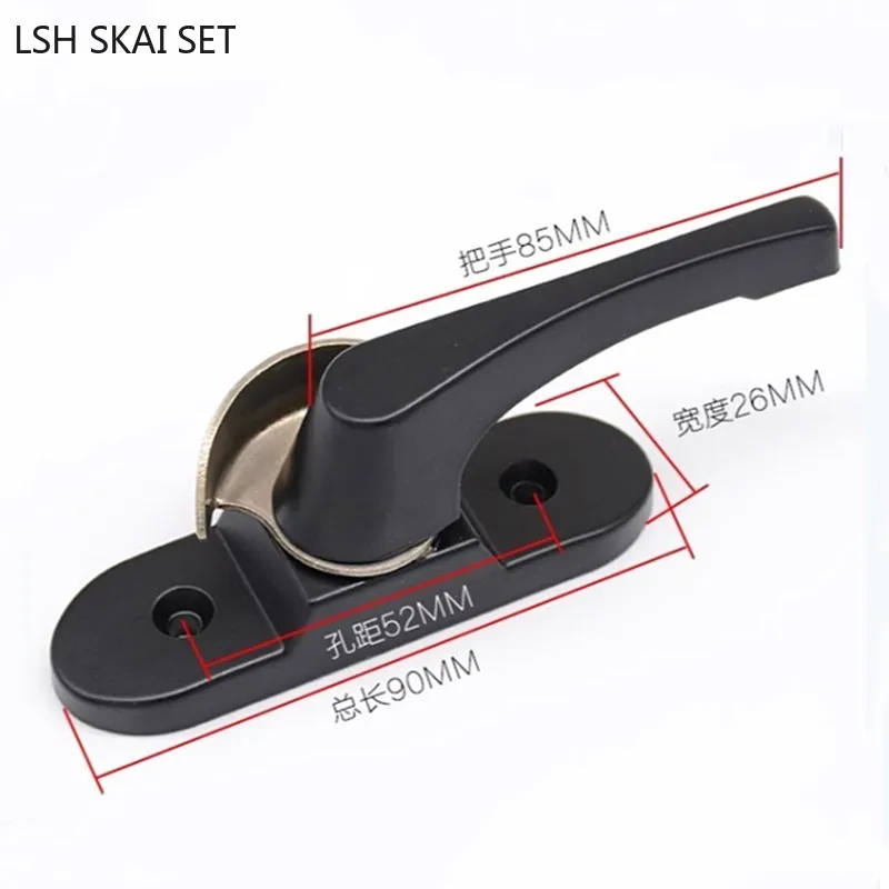 1Pc Aluminum Alloy Casement Window Handle Latches Cabinet Door Lock Buckle Hardware Replacement Parts Home Window Stopper