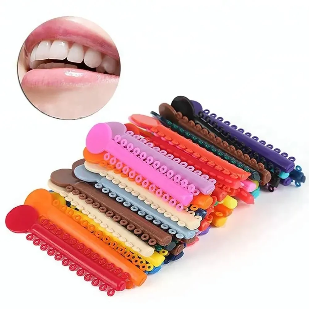 40Pcs/Bag Dental Orthodontics Elastic Ligature Ties Rubber Bands Braces