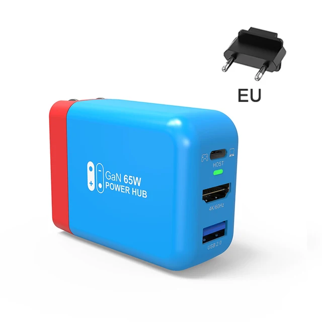 スイッチドック65W,USB c充電器,電源4k hdmi,互換性のある