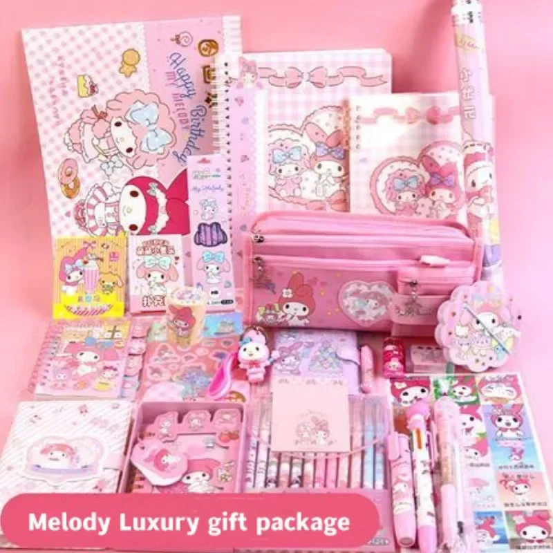 

Sanrio Stationery Sets Kawaii Melody Kuromi Cinnamoroll Pompompurin Student Stationery Deluxe Gifts Package School Supplies Suit