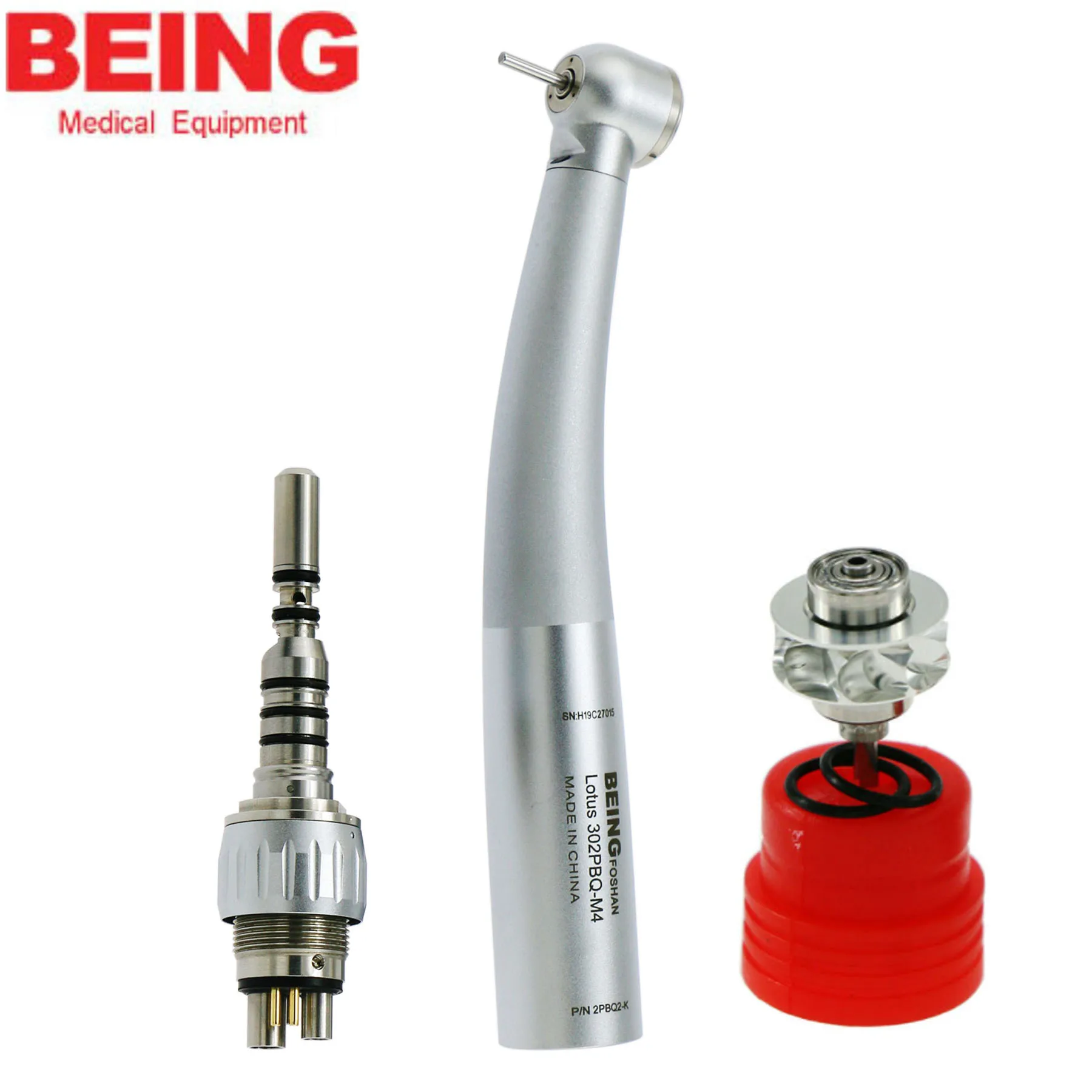 Kavo-turbina de fibra óptica LED de alta velocidad, pieza de mano estándar, acoplador Multiflex, 302PBQ