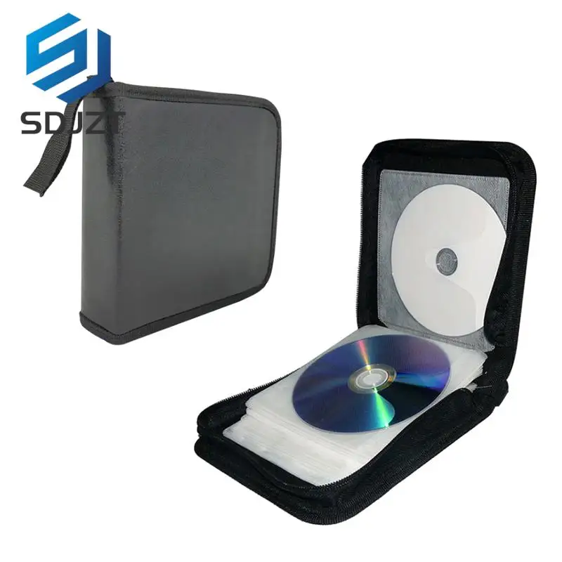 CD 보관 가방 케이스 양면 하드 앨범 홈 DVD 정리함, 40 디스크