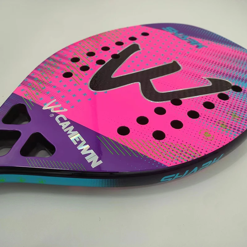 Camewin 3k Beach Tennis Racket Carbon Fiber Rough Surface Outdoor Sports Tennis Racket Adult Use Men and Women tennis racket set tennis racket