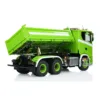 LESU 1/14 770S 6x6 RC Hydraulic Dumper Truck 3-way Remote Control Tipper Metal 3Axles Tipper Painted Light Sound System Model 4