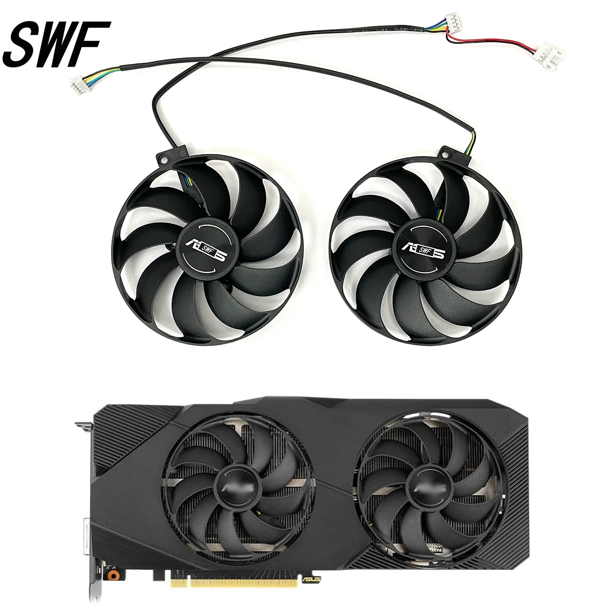 

New 90MM PLD09210S12H Cooling Fan For ASUS DUAL RTX 2080 2070 2060 SUPER EVO Graphics Card Cooler Fan T129215SU FDC10H12S9-C