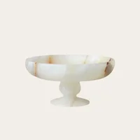 French Natural Onyx Fruit Bowl Vase Marble Tray Home Decoration 1
