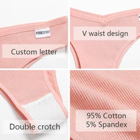 Lot de 5 culottes brésiliennes en coton pour femmes, taille basse, sous-vêtements confortables, string, lingerie pour filles, nouveauté 5