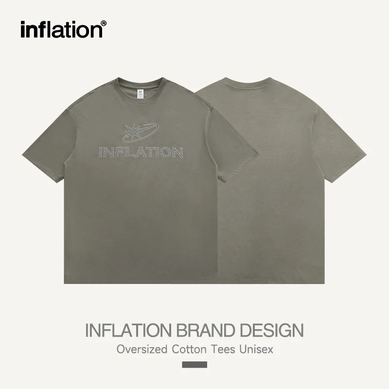 

Хлопковые футболки с логотипом бренда INFLATION