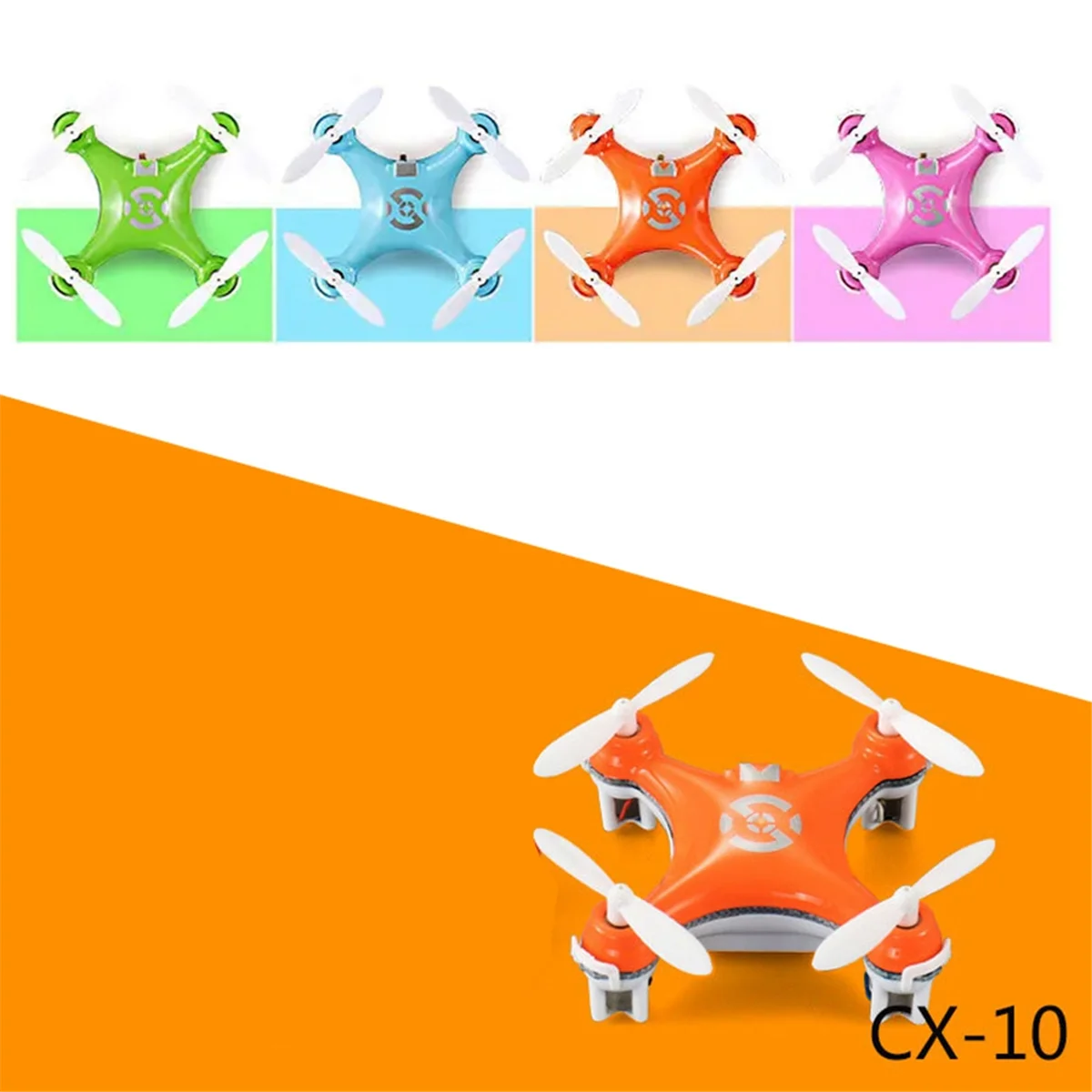 Mini Drone RC Cx10 2.4G 4CH avec LED illuminé dans l'obscurité, effet lumineux coloré