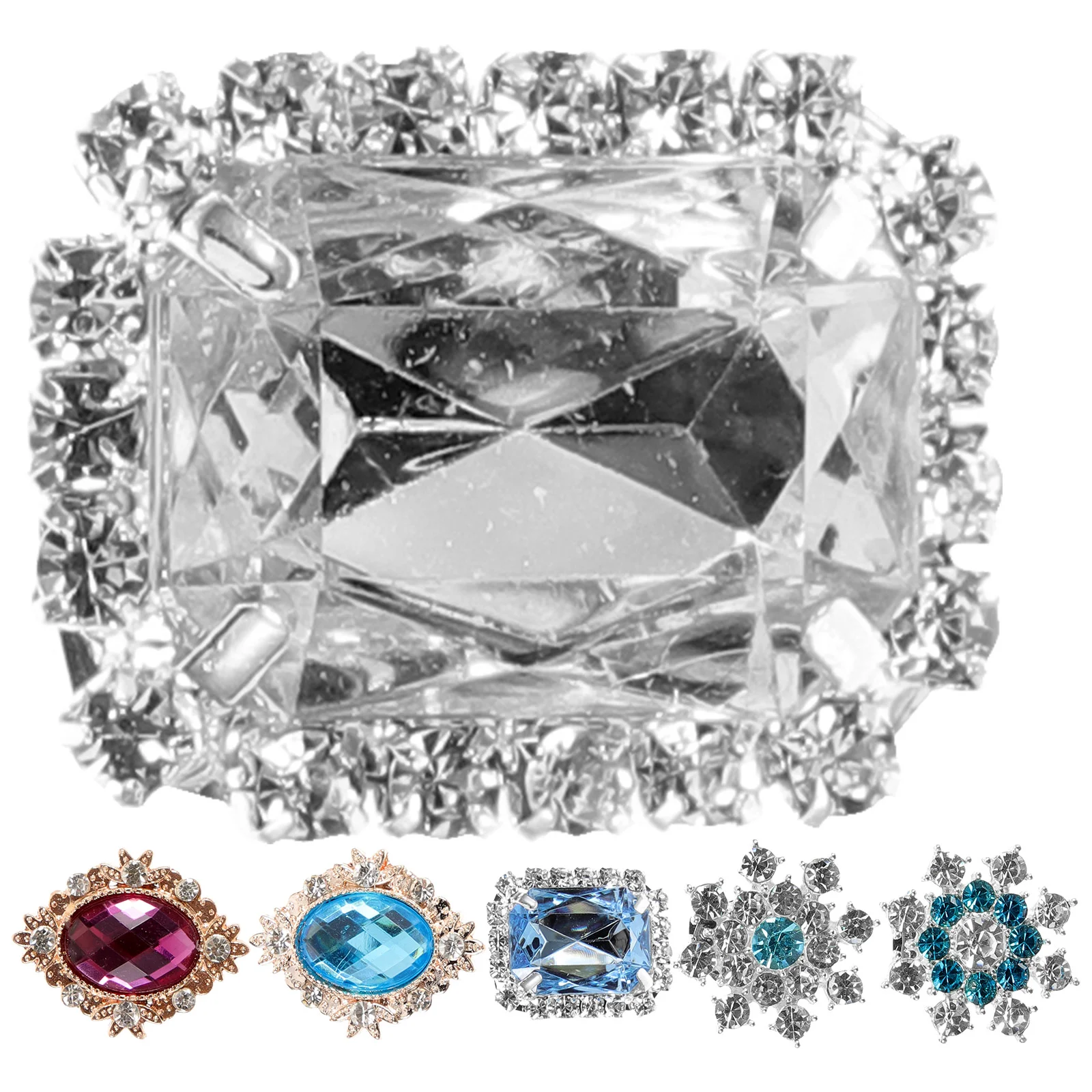 

6 шт. белые аксессуары для шнурков маленькая Пряжка ювелирные зажимы декоративные квадратные металлические пластиковые женские украшения