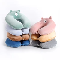 7 Colors Soft U-shaped Sleeping Neck Protector Pillow Office Cushion Cute Cute Child Travel Pillow/Adult 1