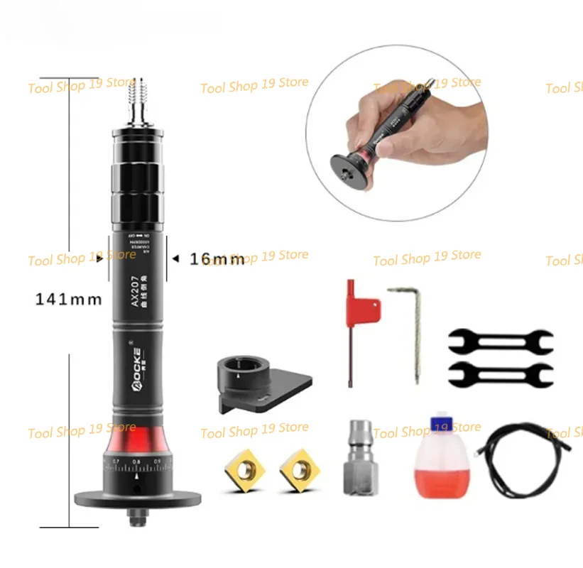 AX207 Mini Pneumatic Chamfering Machine 45 Degrees Metal Deburring Chamfer Tool Handheld Adjustable With Blades Pneumatic Chamfering Machine