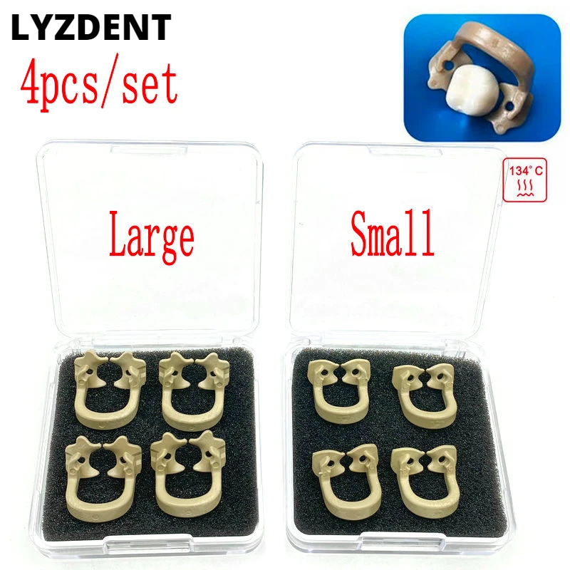 

LYZDENT 4pcs/set Dental Rubber Dam Clamps Rubber Barrier Clip Resin Material For Dental Lab Dentist Tools