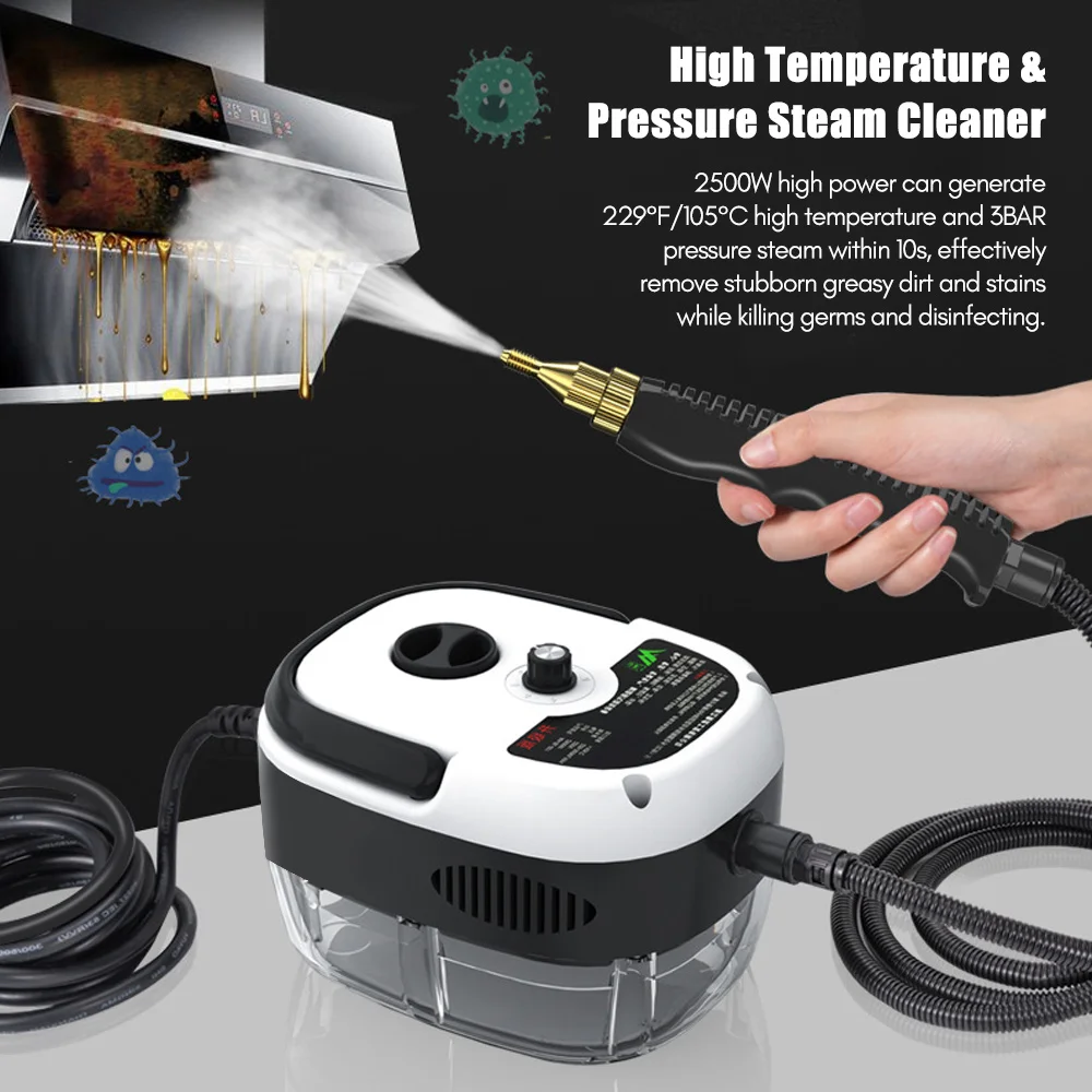 2500W Nettoyeur vapeur manuel de haute pression pour hotte de cuisine A-C  Fridge Tapis 3BAR, 105°C (Blanc) - Cdiscount Electroménager
