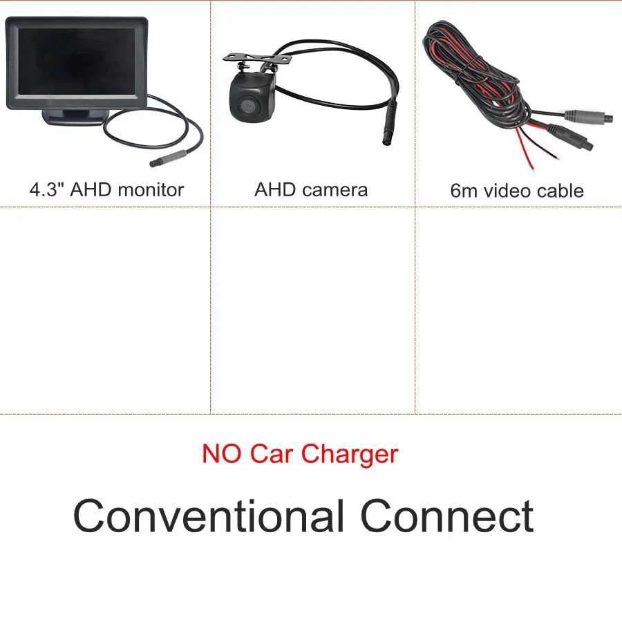 back up camera for truck DIYKIT 4.3" AHD Rear View Car Monitor 1280*720 Vehicle Reverse Backup Starlight Car Camera Video Parking System Car Charger rear camera for car Vehicle Cameras