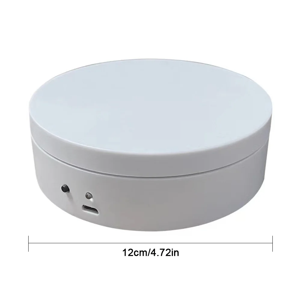 Rotating Display Stand 360 Degree Motorized Automatic Revolving Platform USB Charging Battery Operated for Model Cake 3D Images