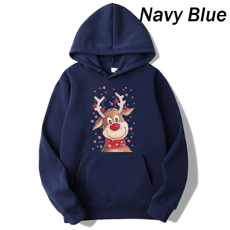 Women's Elk Print Sweatshirt Christmas Novelty Christmas Sweater Top Long Sleeve Round Neck Casual Pullover