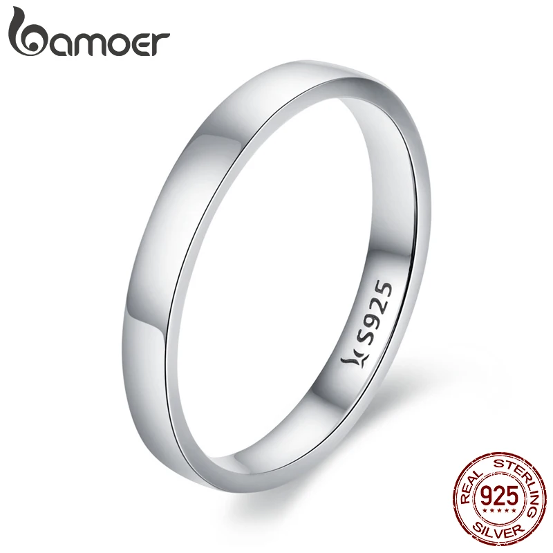 Silver Rings Silver Ring Wedding Rings 925 Sterling Silver Wedding Ring Classic Round Finger Ring Women Wedding Engagement Jewelry Gift