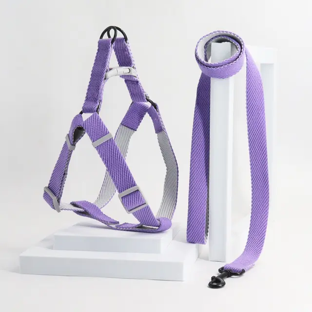 A pet dog double-color harness dog leash for indoor and outdoor use 4