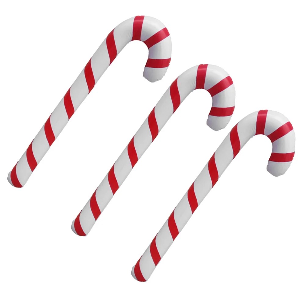 

Candy Canes 3Pcs 87Cm Christmas Inflatable Candy Canes Giant Candy Canes Balloons Blow Up Crutch Christmas Tree Hanging