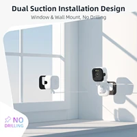 Caméra de fenêtre 4K, WiFi 5GHz, caméra intérieure pour la sécurité domestique, vision nocturne couleur, détection de mouvement, enregistrement 24/7, installation rapide 4